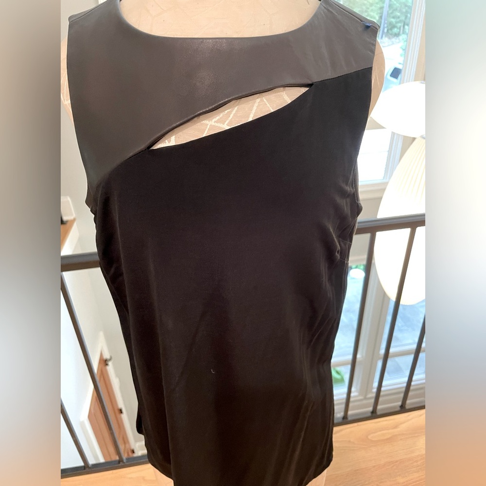Rag & Bone top with real leather